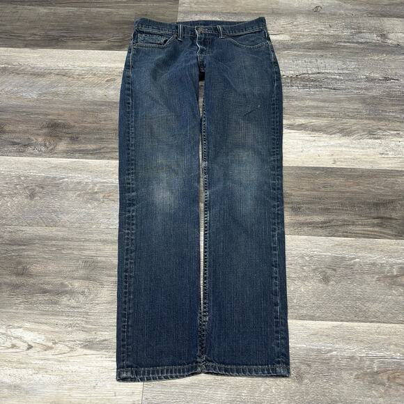 Levis 511 Red Tab Faded Dark Wash Blue Mens 30x30 Slim Fit Stretch‎ Denim Jeans - Picture 1 of 11